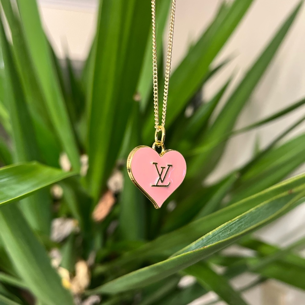 heart monogram necklace